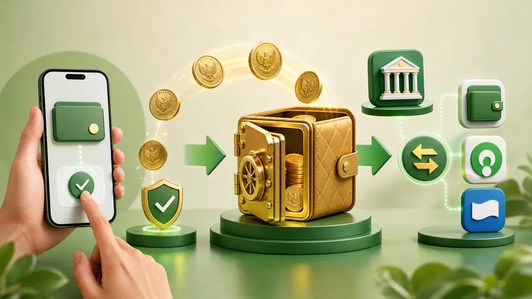 Ilustrasi proses deposit yang aman